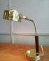 Lampe à poser en laiton et teck – BJS, Suède, 60’s