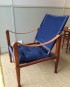 Paire de fauteuils safari en hêtre et toile bleu marine – Kaare klint