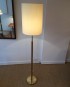 Lampadaire en laiton et cuir – Philips, 60’s