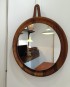 Miroir rond en placage de palissandre à accroche, Danemark, 60’s